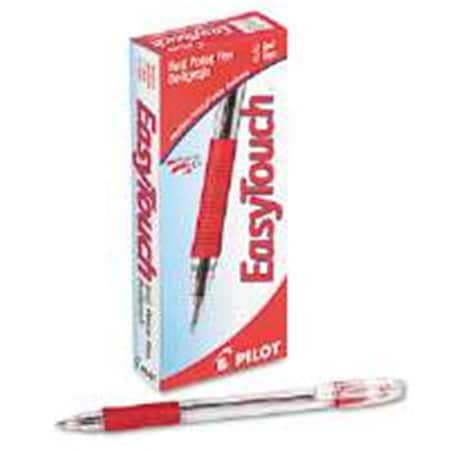Coolcrafts 32012 Easytouch Ballpoint Stick Pen - Red Ink - Medium, 12PK CO3833384